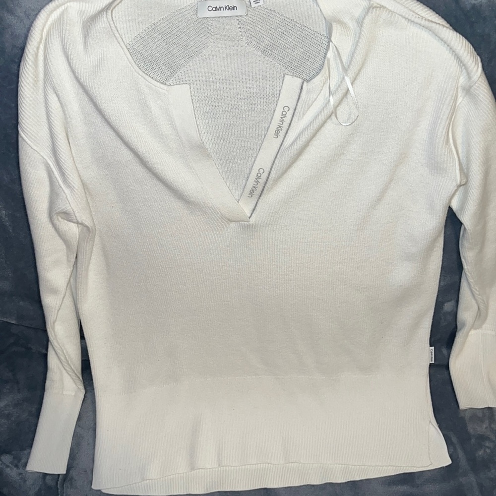 Calvin Klein white sweater